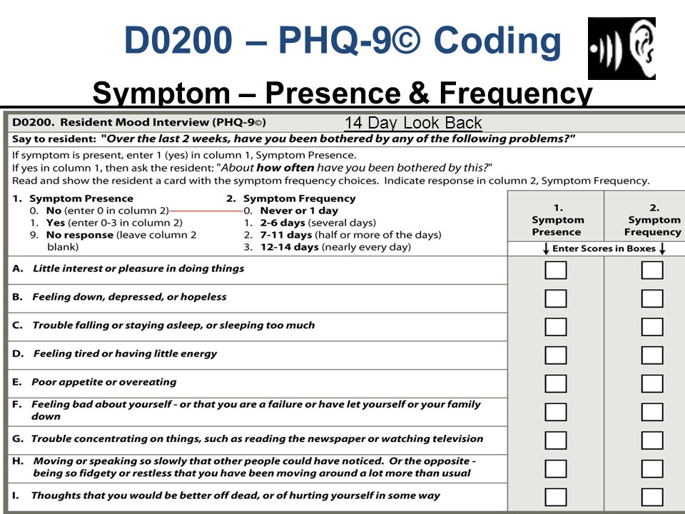 mood disorder phq 9 phq 9 ov section d mood january 14 pm ppt blank mds 3 0 form 2016