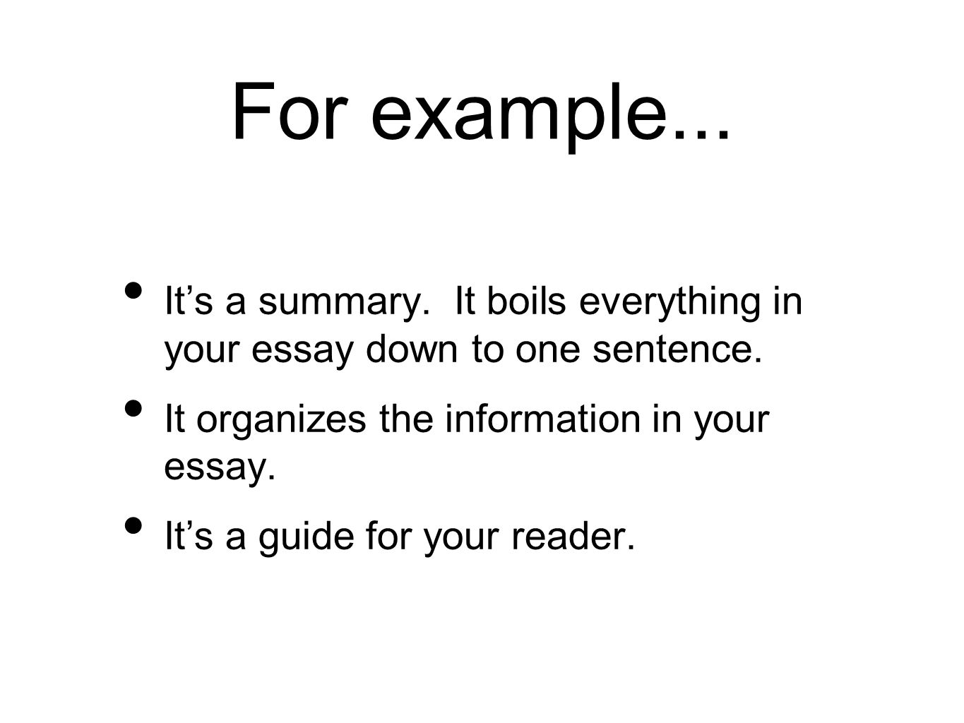Writing Summary Essay