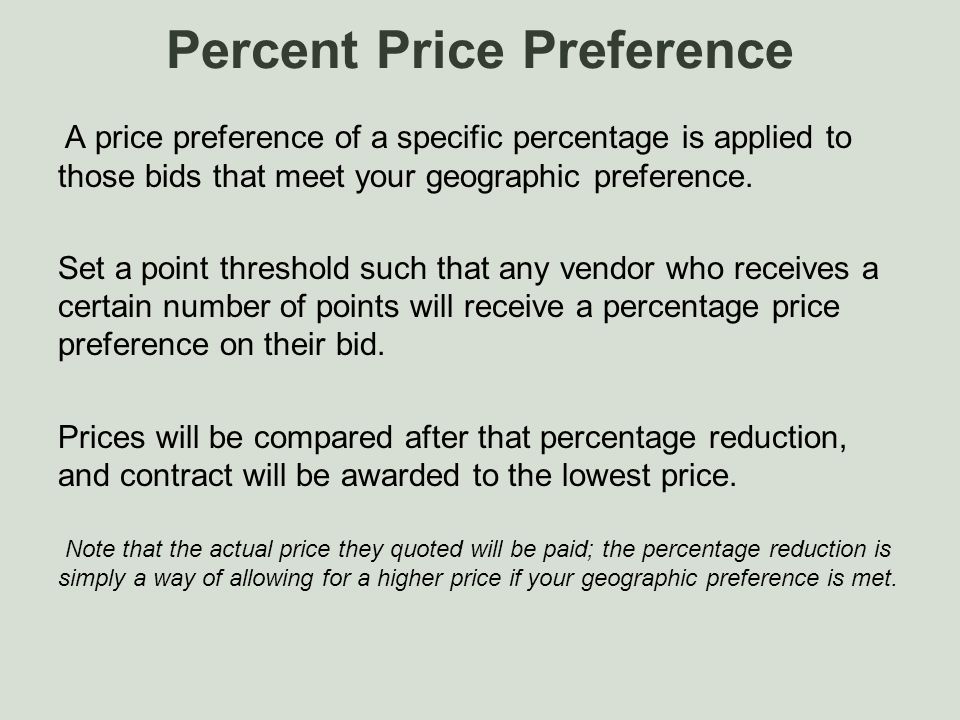 what is a geographic preference