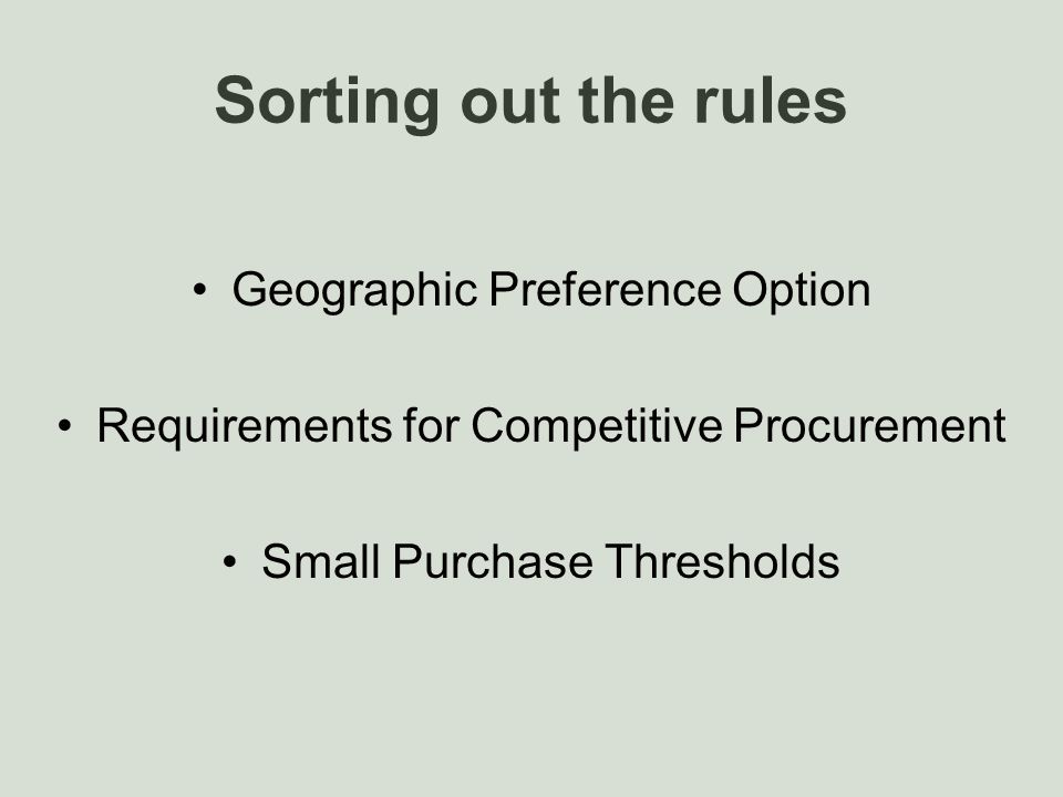 geographic preference