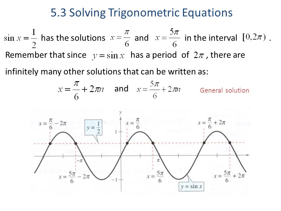 Solve Trigonometric Equations Talkchannels 5 3 Solving Trigonometric Equations Objective In This Lesson You