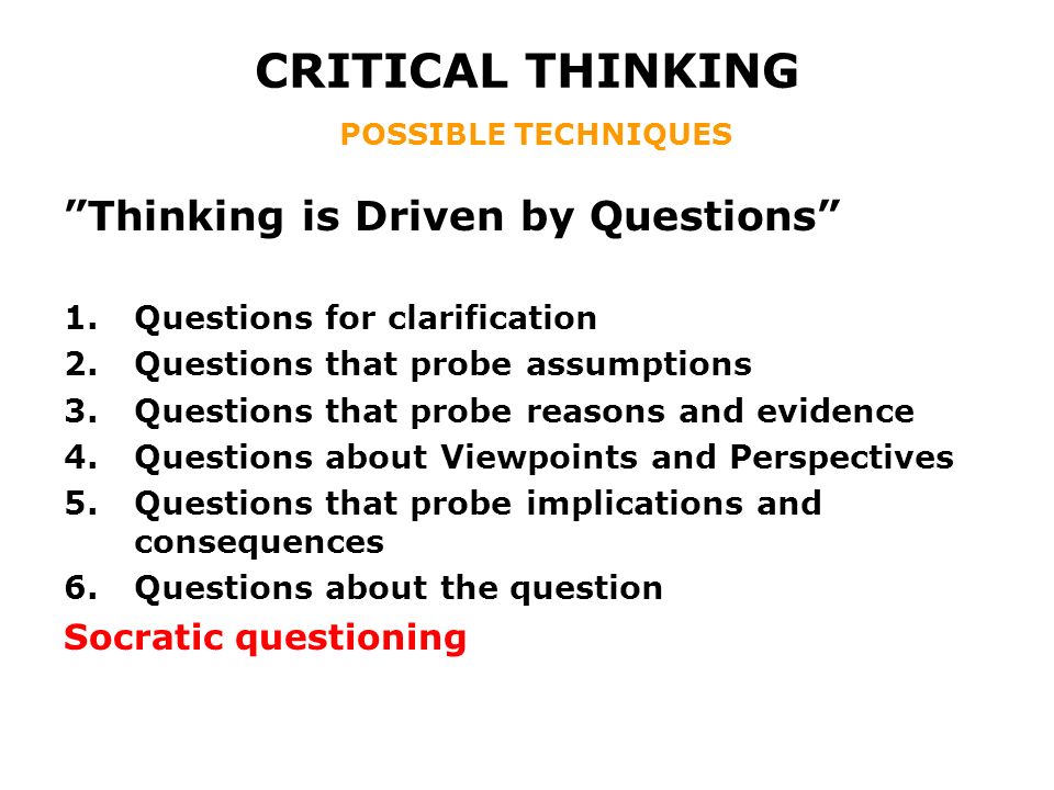 Critical Thinking Seminars