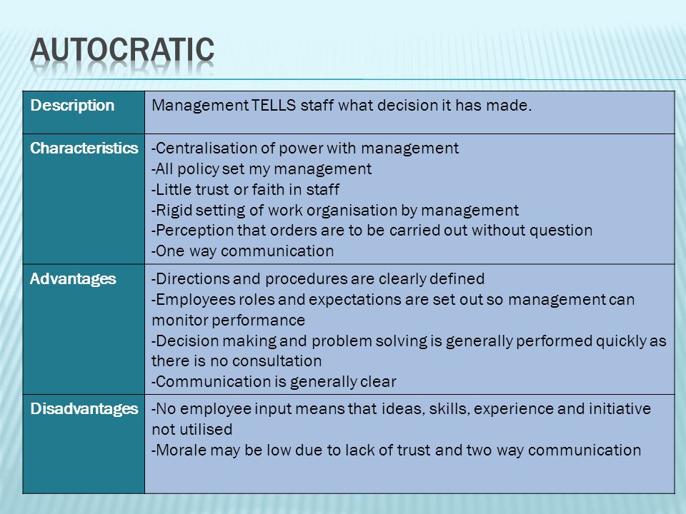my management style