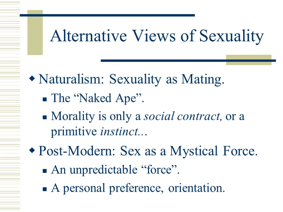 Understanding gods take on sex