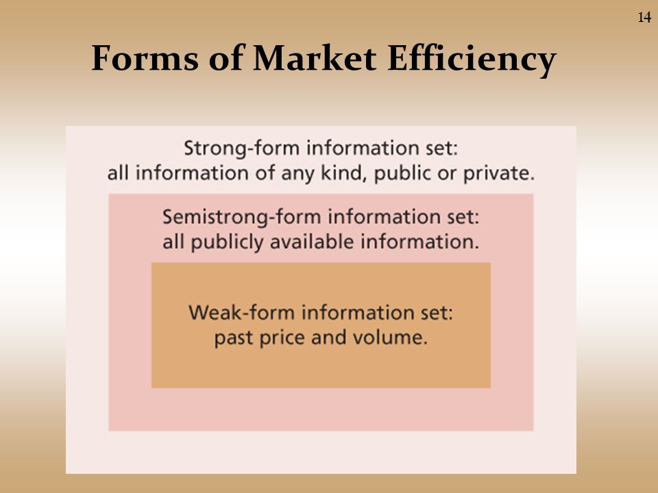 Forms of Market Efficiency 14