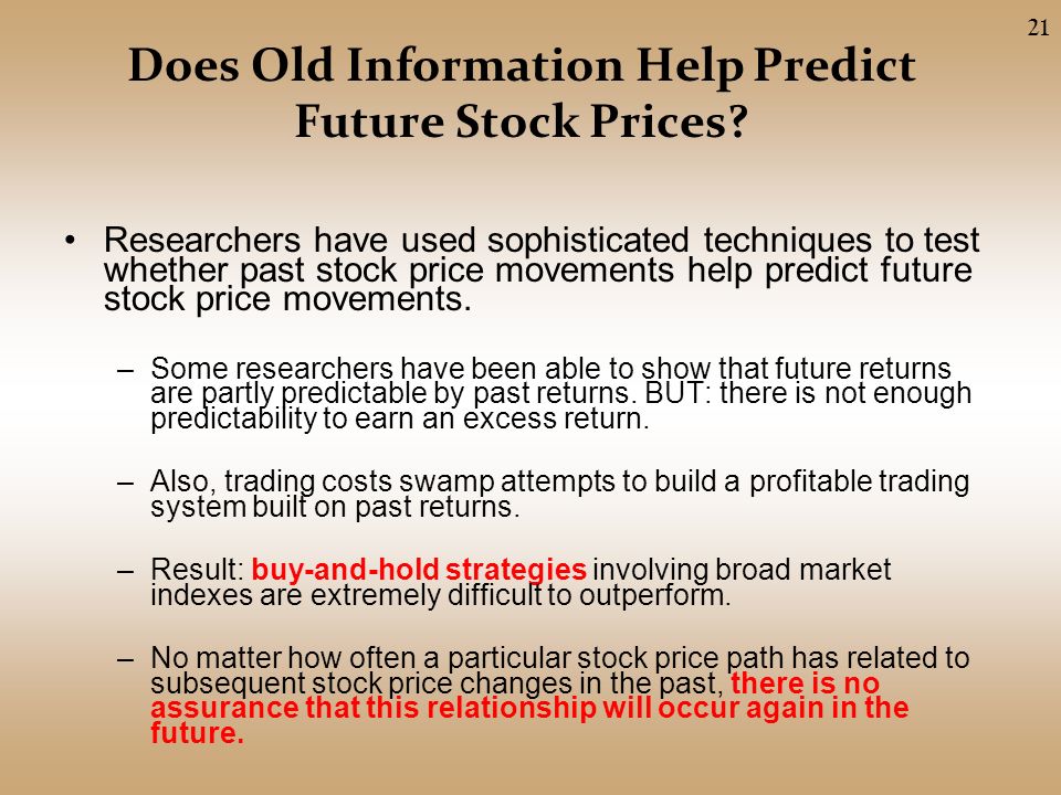 Does Old Information Help Predict Future Stock Prices.