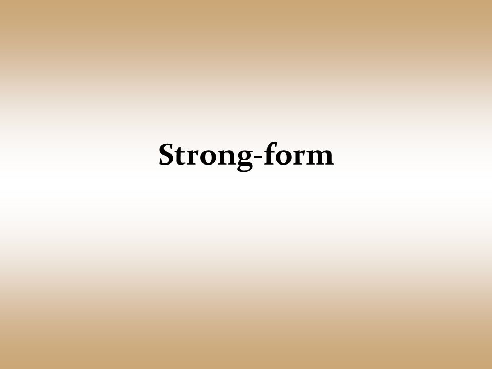 Strong-form