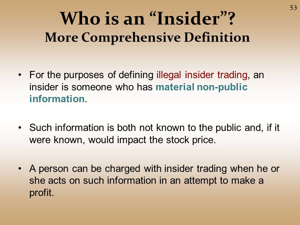 Who is an Insider .