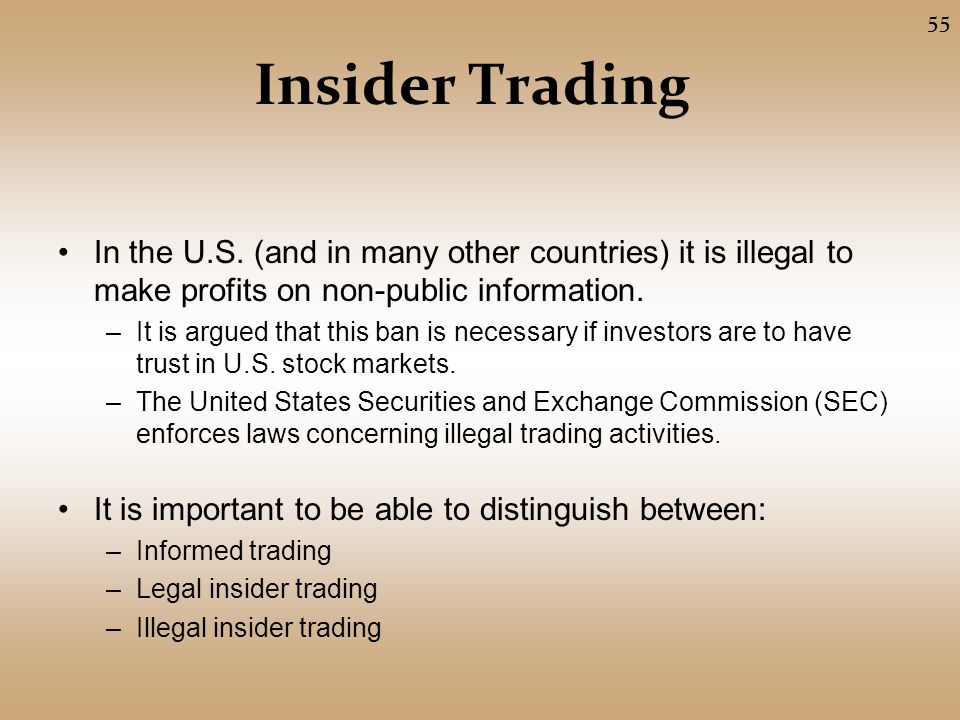 Insider Trading In the U.S.