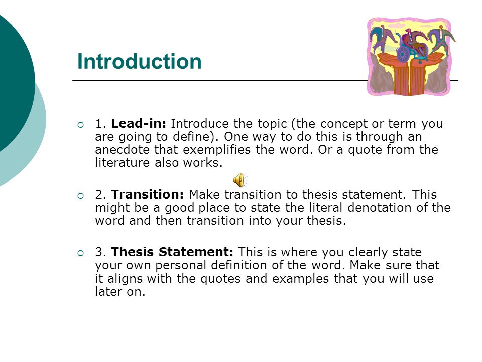 Definition Essay Thesis Statement Examples