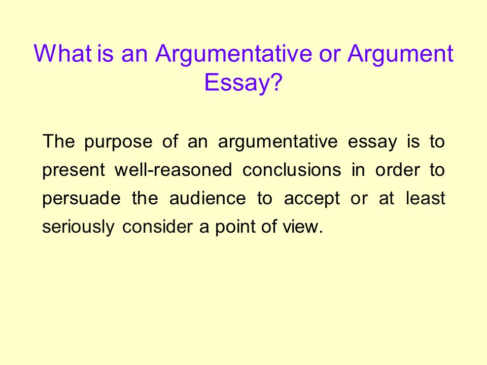 Forming an argument for an essay