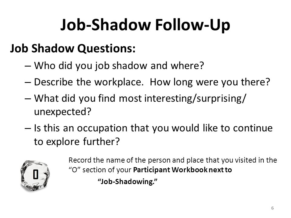 transition career exploration workshop job shadowing and networking job shadow questions