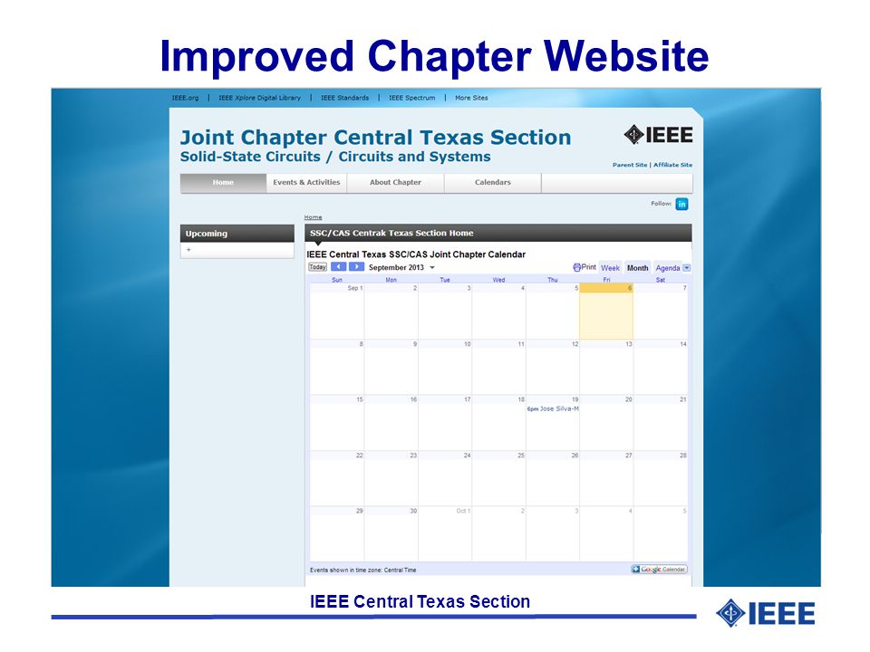 IEEE Central Texas Section Improved Chapter Website