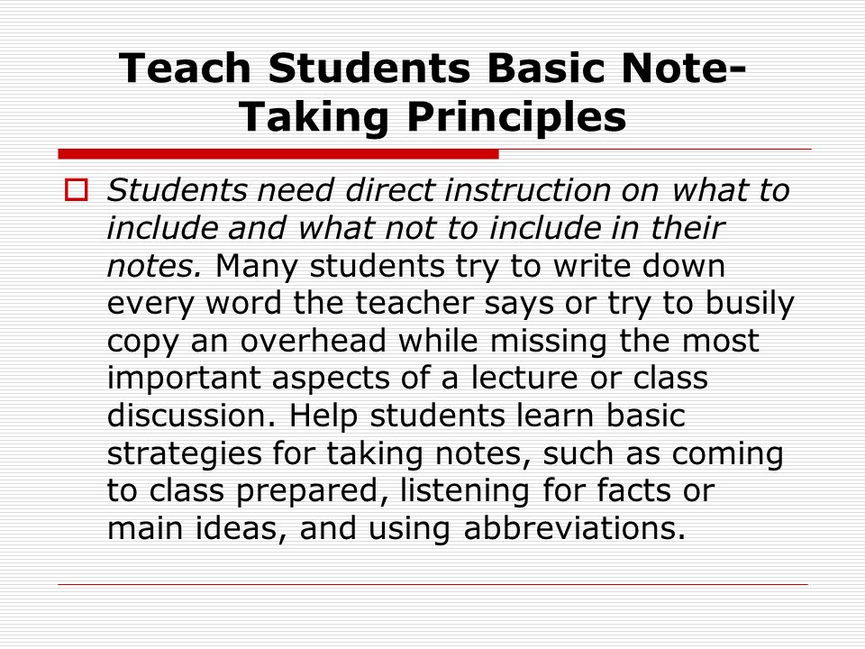 another word for taking notes