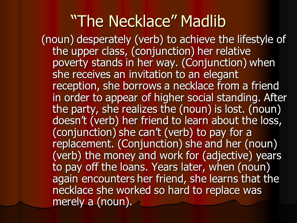 The Necklace By Guy De Maupassant Essay