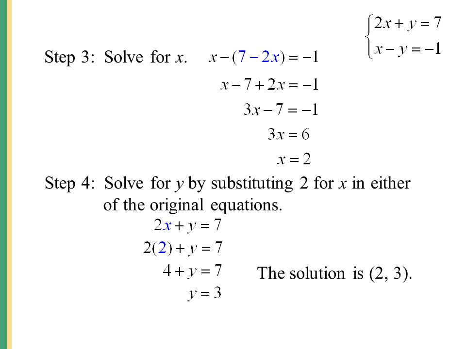 Step 3: Solve for x.