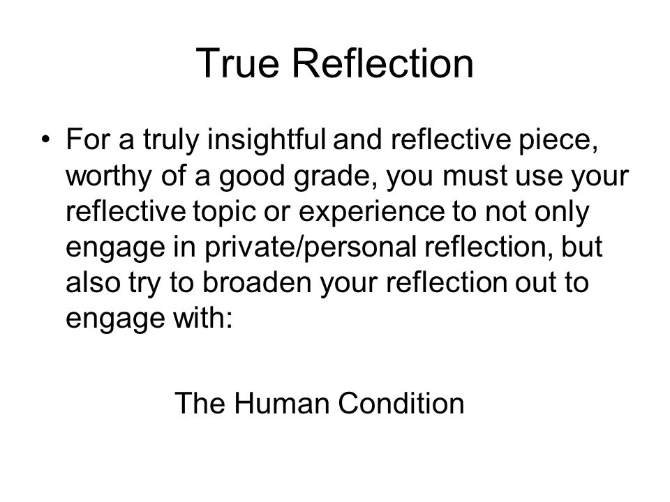 individual reflective essay example