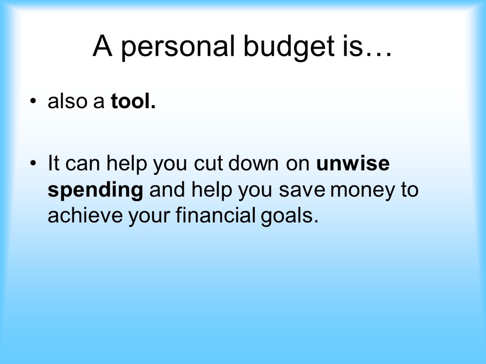 personal spending budget
