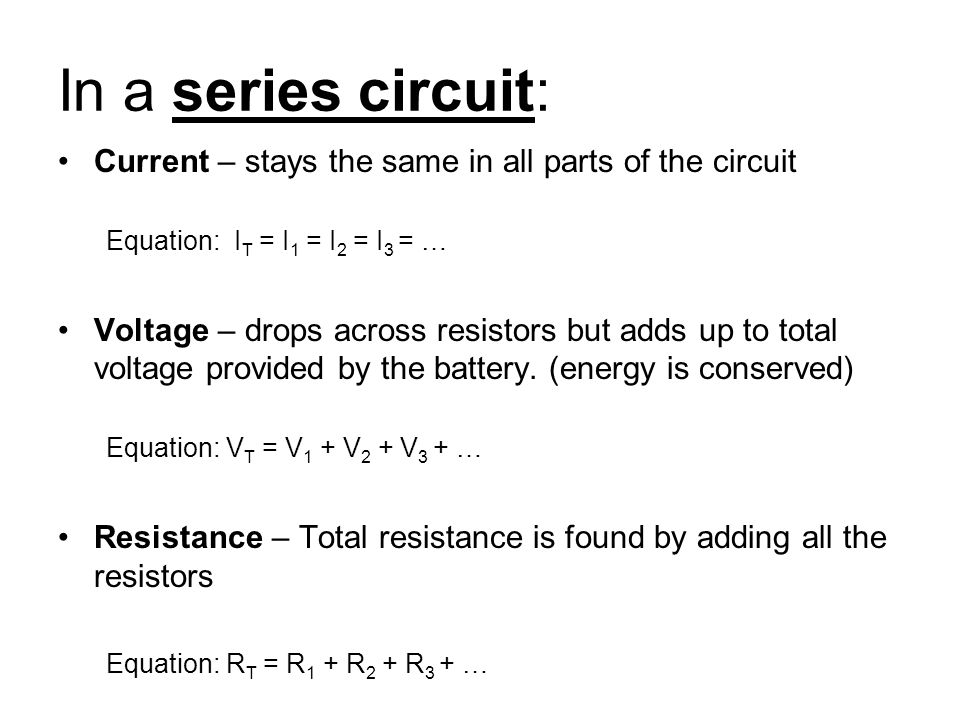Electric Cur And Circuits Movement Of A Positive Test Charge 51 Series Circuits Circuit Resistors Are Connected In A Single Path Cur Must Go Through Every Resistor Order Diagram