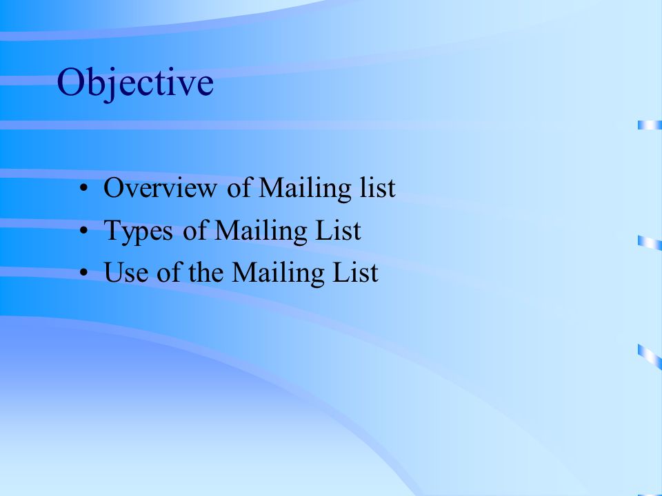 using mailing lists track 2 using ict for policy advocacy ppt types of mailing