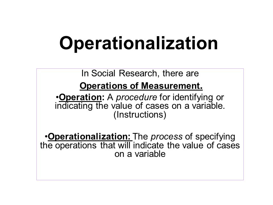 Conceptualization Operationalization And Measurement Concepts Levels