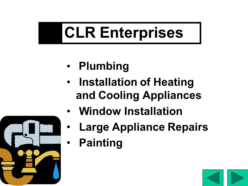 CLR Enterprises Our maintenance division provides expert repairs.