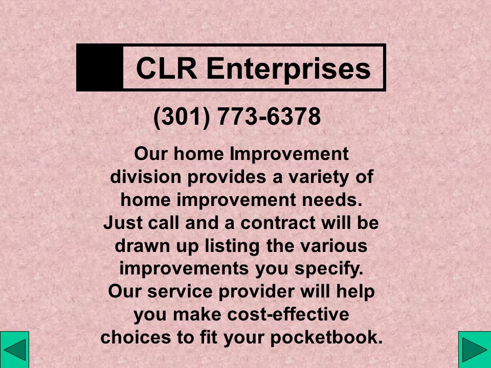 CLR Enterprises Home Improvement