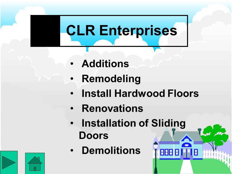CLR Enterprises Our home Improvement division provides a variety of home improvement needs.