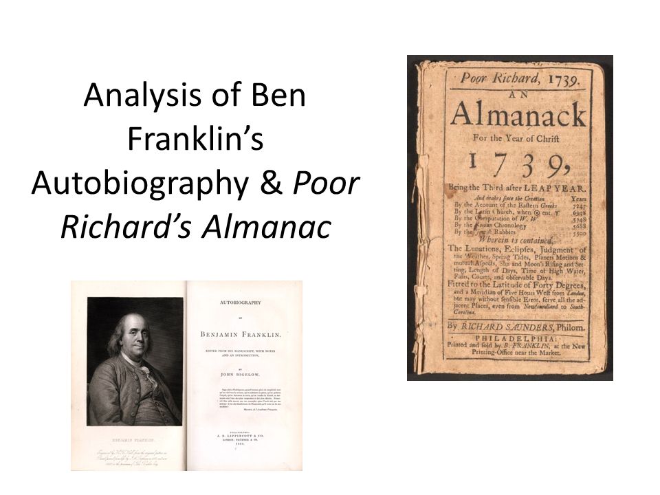 Essays about the autobiography of benjamin franklin