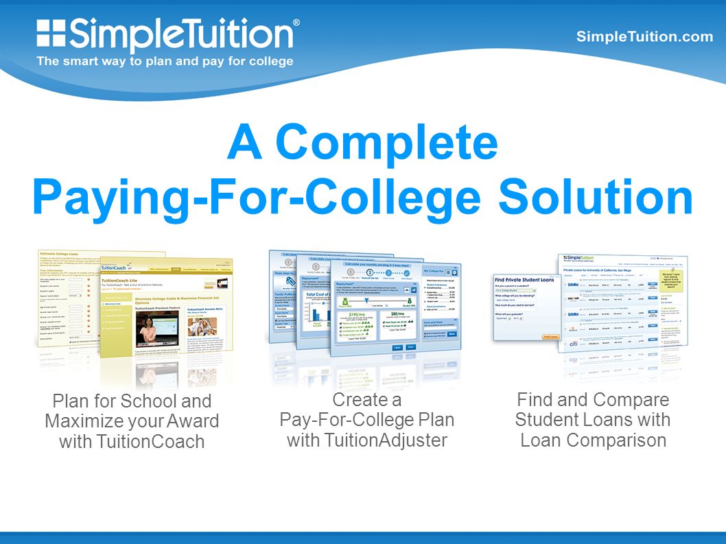 plan and pay for college get the best financial aid award possible college loan comparison