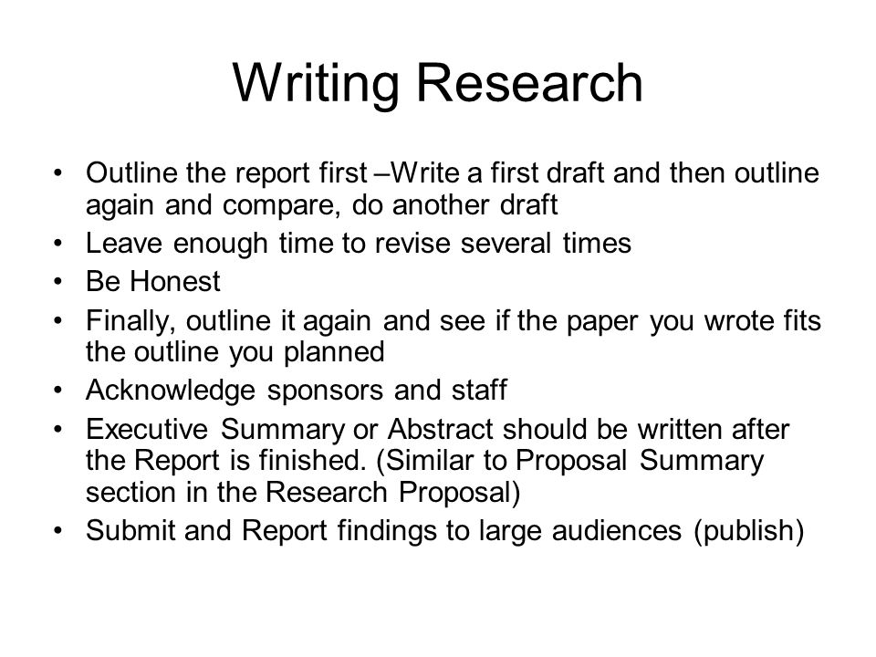 Steps to research proposal writing