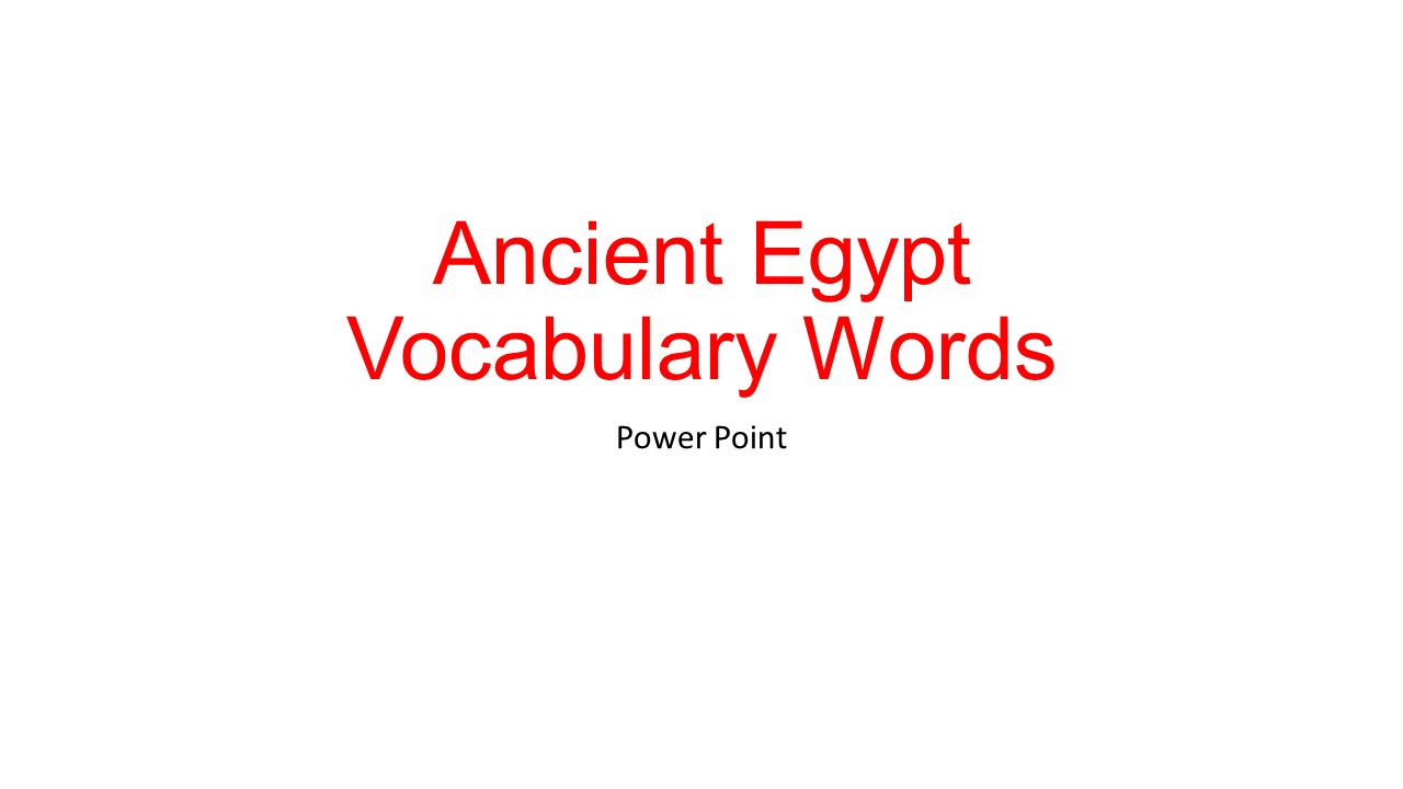 ancient egypt powerpoint
