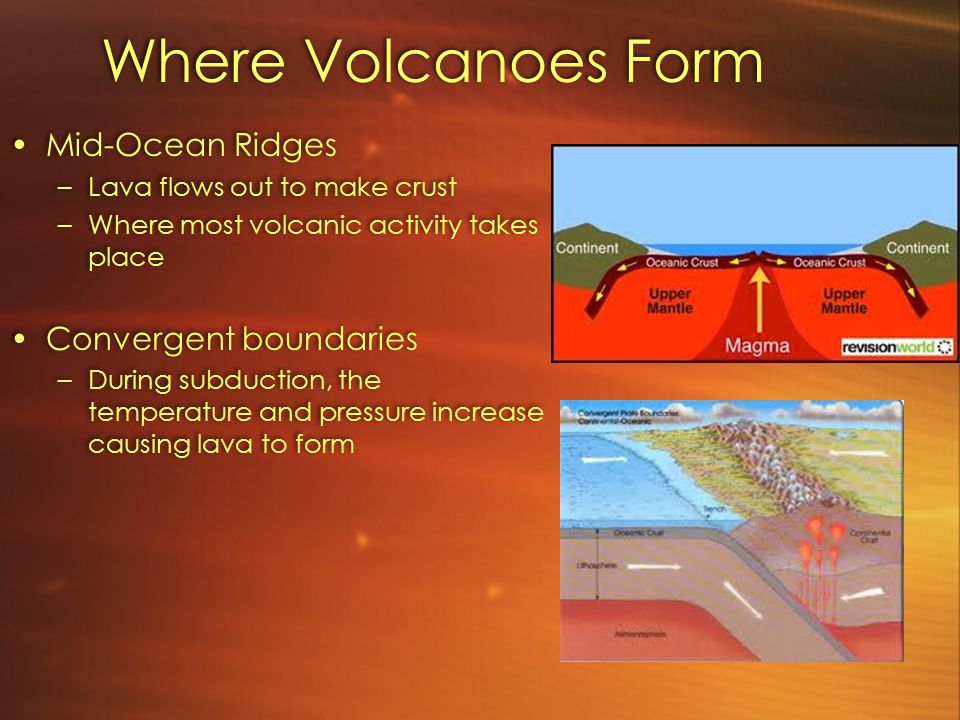 where volcanoes form mid ocean ridges lava flows out to make crust do mid ocean ridges form volcanoes