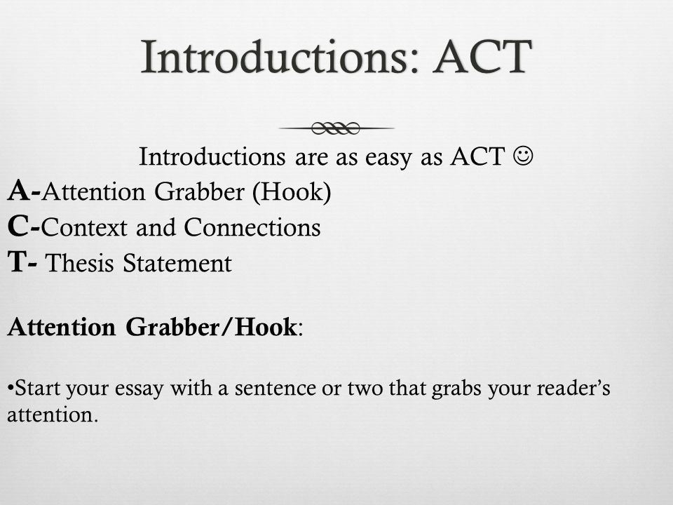 Starting A Thesis Statement