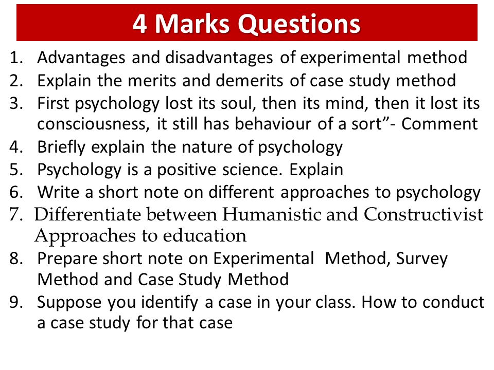 What is case study method in psychology