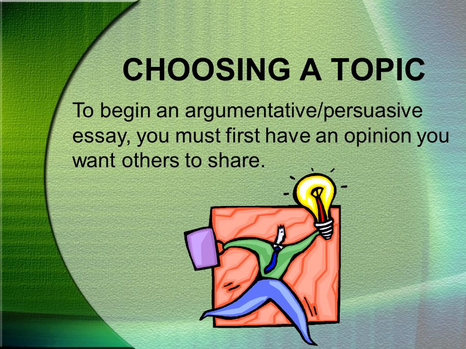 Argumentation-Persuasion Essay