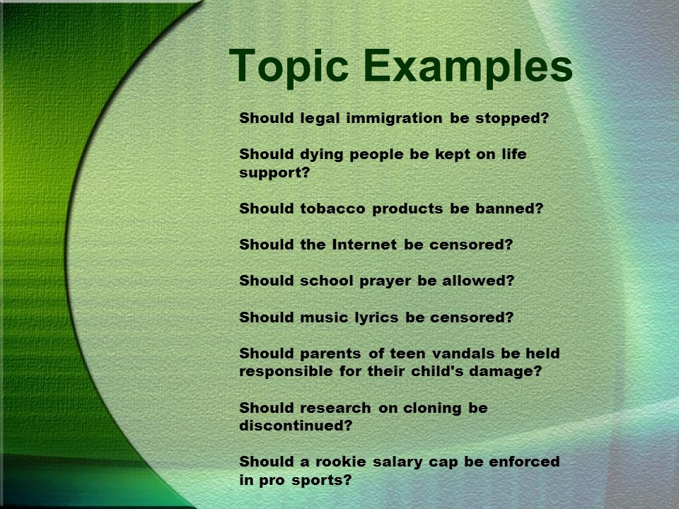 How to choose a topic for an argumentative essay