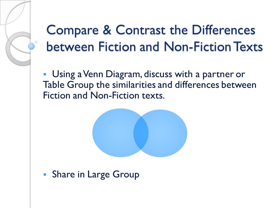 literacy strategies for non fiction texts ppt video online download venn diagram fiction and nonfiction