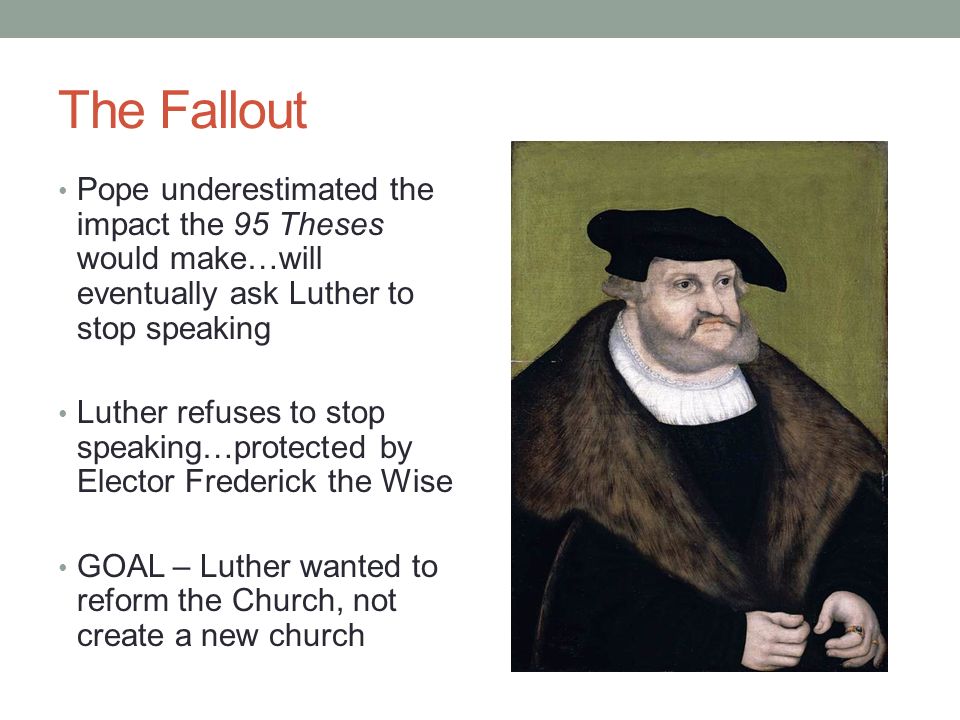 What was the impact of luther's 95 theses