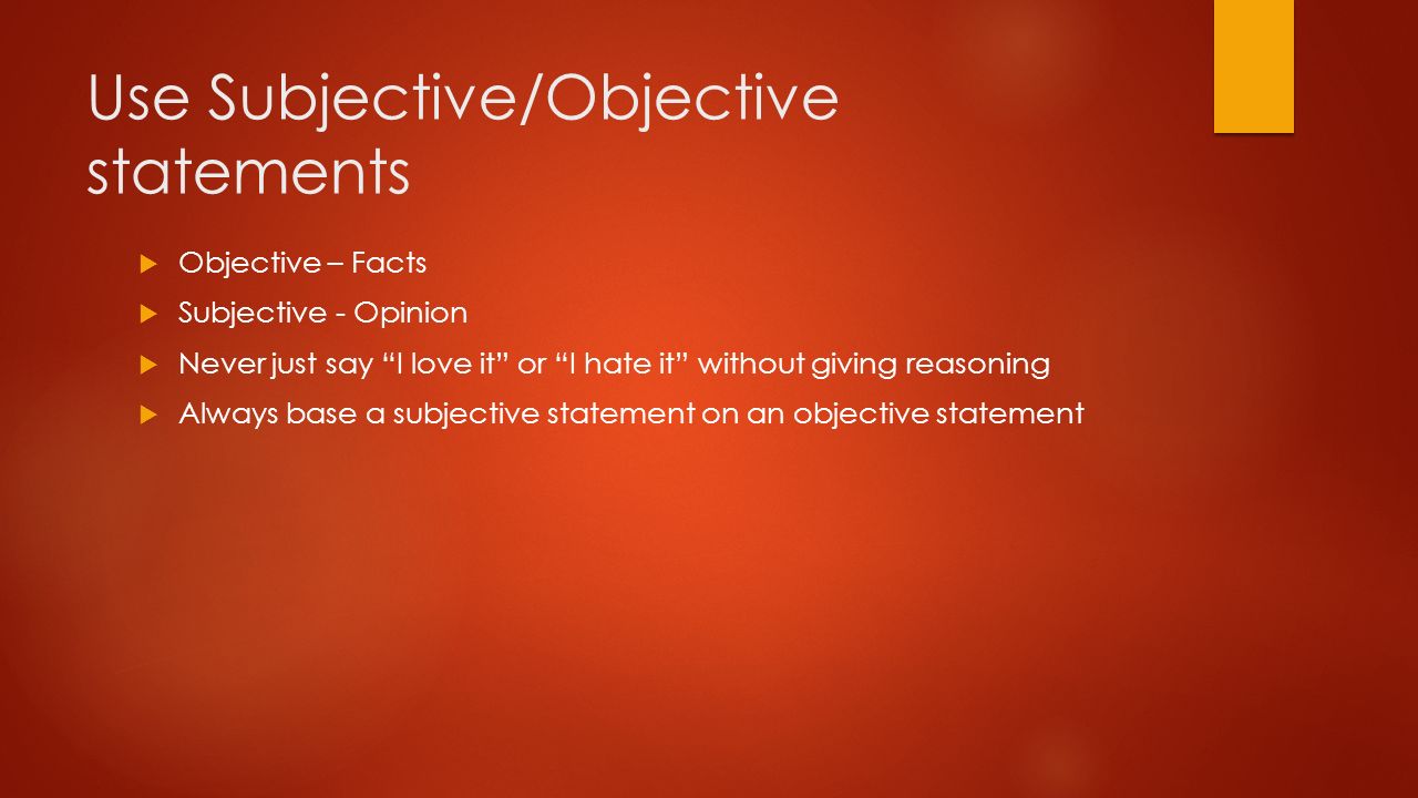 objective vs subjective writing Students take notes on this fact vs opinion worksheet (& key attached) to learn the difference between fact versus opinion as well as objective versus subjective point of. objective vs subjective writing Students take notes on this fact vs opinion worksheet (& key attached) to learn the difference between fact versus opinion as well as objective versus subjective point of.
