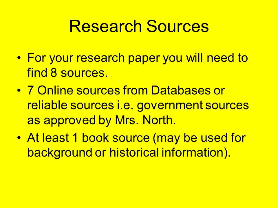 Research paper sources online
