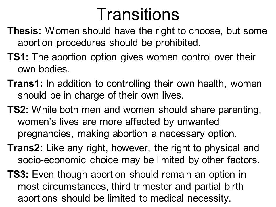 thesis statements on abortion