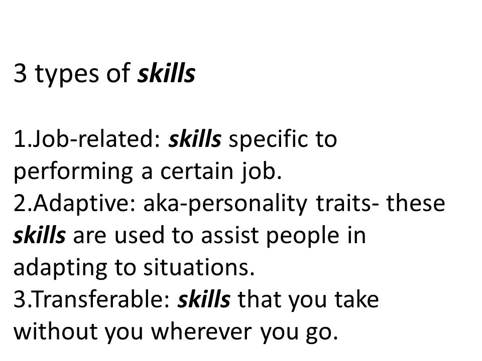 what are job related skills