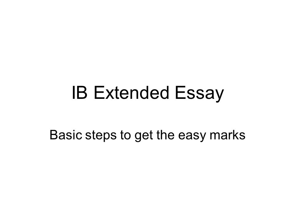 Ib extended essay bibliography