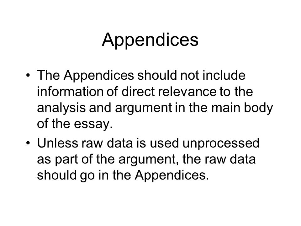 what to include in appendix thesis what to include in appendix thesis
