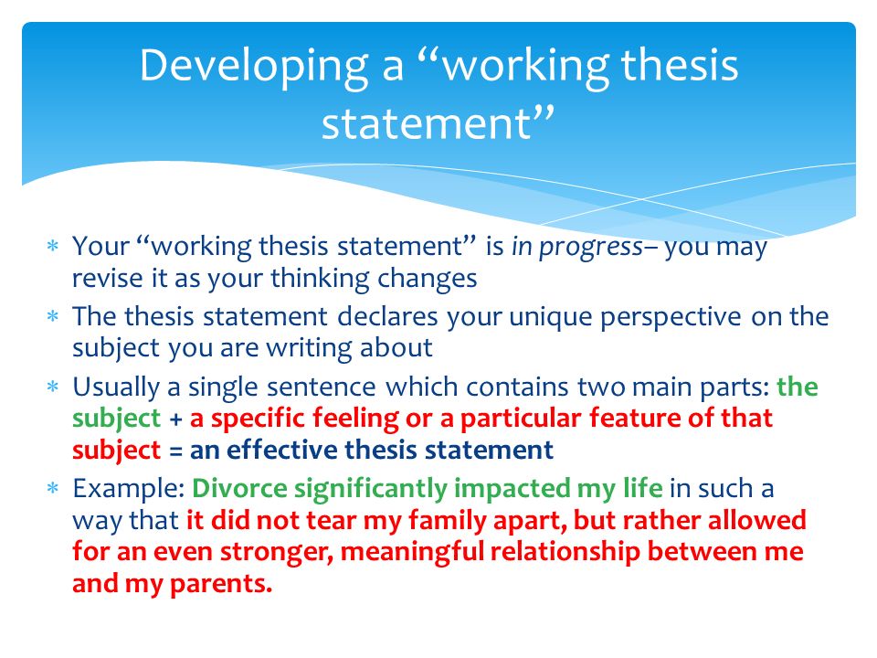 thesis statement for college essay