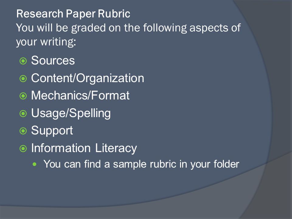 research paper grade rubric research paper grade rubric