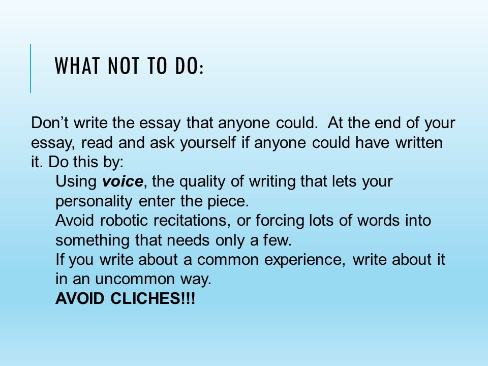 college essay mistakes