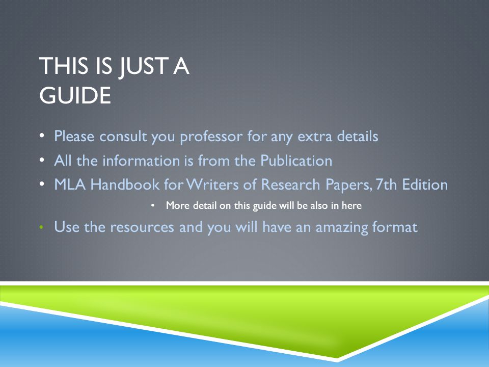 Mla guide for writers of research papers