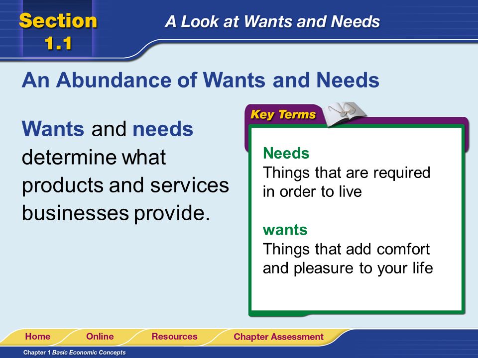 difference between needs and wants Spring 2001 check it out 2 key issues this programme explores the differences between needs and wants it encourages pupils to think about basic human needs and the extent to which such needs are met in today’s world. difference between needs and wants Spring 2001 check it out 2 key issues this programme explores the differences between needs and wants it encourages pupils to think about basic human needs and the extent to which such needs are met in today’s world.